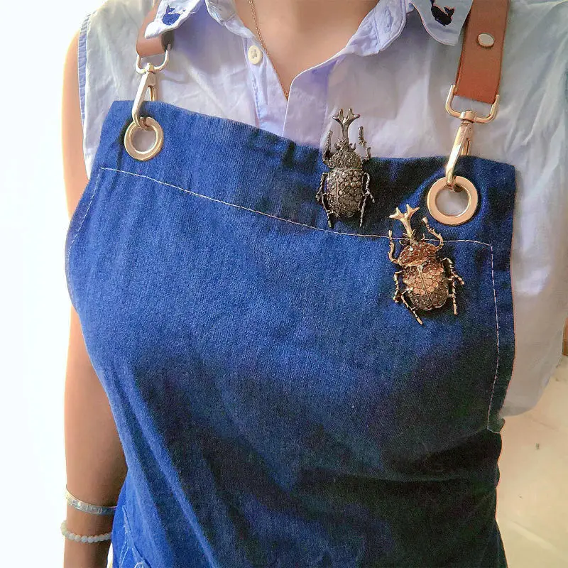 Giant beetle unicorn badge brooch jewelry personality insect fashion clothes jewelry accessories rhinestone metal crafts gifts