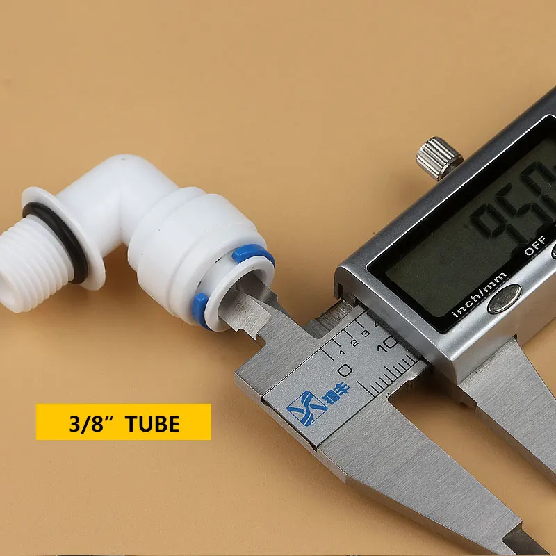 1/4 "外部スレッド3/8" チューブパイプ接続とシールリング4064肘直径13ミリメートルクイックコネクトフィルターro水