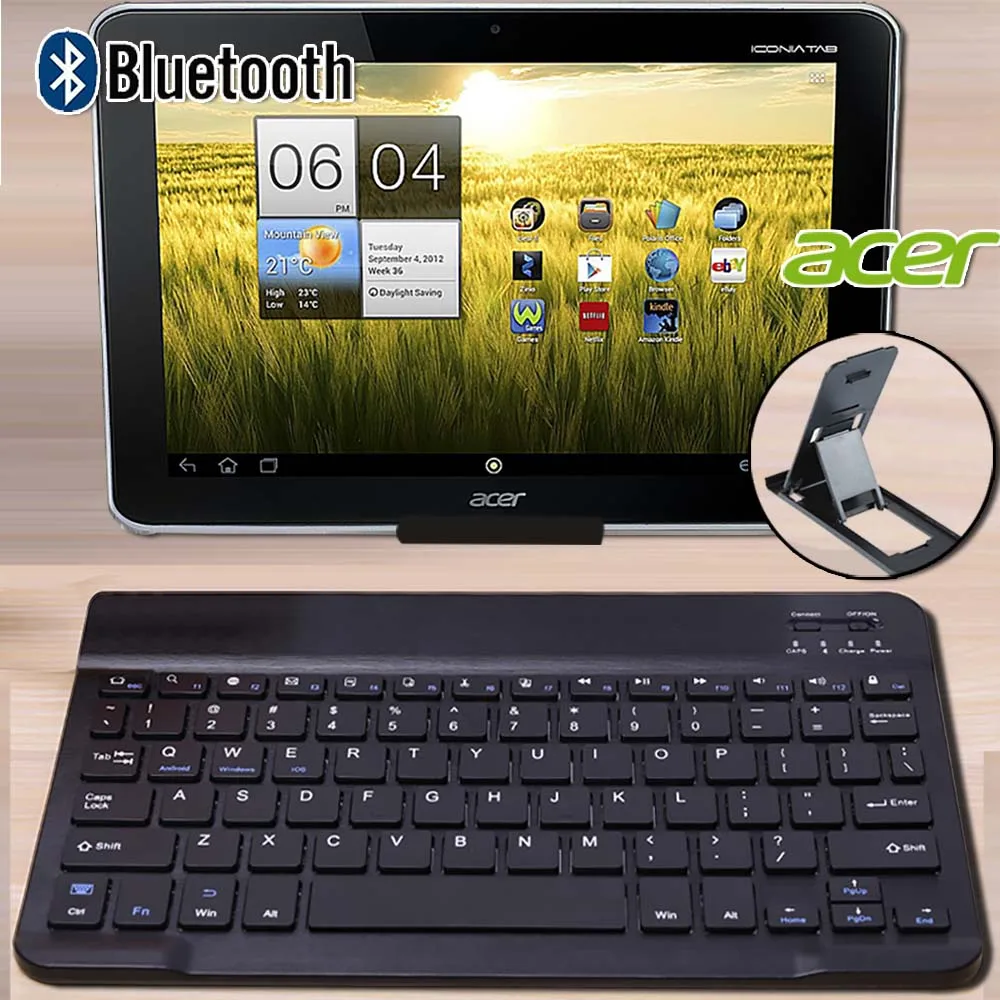 

Portable Bluetooth Keyboard for Acer Chromebook Tab 10/Iconia A3-A10/One 10/Tab 10/Tab A200 A500 A501 Tablet Wireless Keyboard