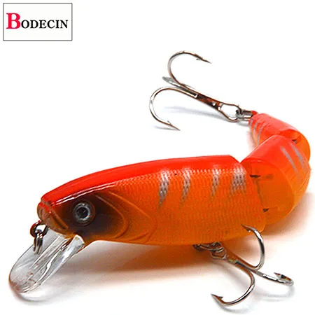 Multi Abschnitt Meer Bass Harte Angelköder 3D Augen 1PCS Wobbler Minnow Swimbait Gefälschte Harte Köder Künstliche Wobbler Karpfen Tackle