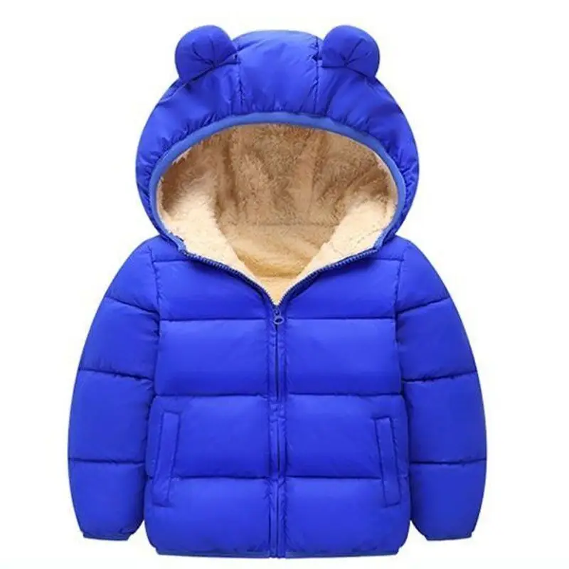 New Winter Boys Hooded Outerwear Autumn Thicken Coat Children Baby Plus Velvet Clothes Kids Casual Plaid Jacket Toddler Overcoat