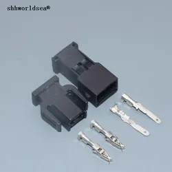 shhworldsea 2 Pin 3.5mm 893 971 632 / 893 971 992 ABS Sensor Plug Automotive Connector Door Light Lamp Socket For VW