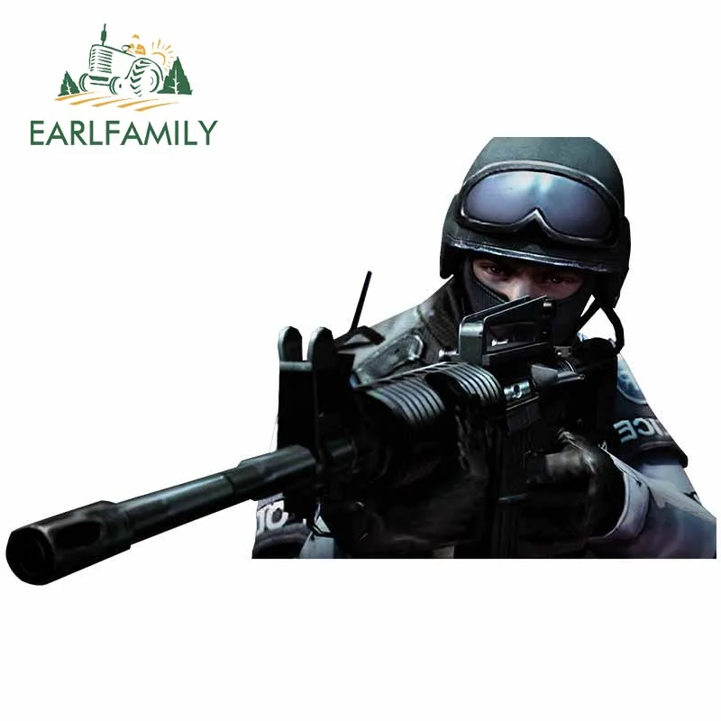 EARLFAMILY Russia Student Special Forces Car Sticker Vinyl Window Trunk Bumper Decal Creative Special Training Stickers Graphics