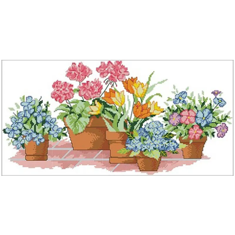 Spring Terrace patterns Counted Cross Stitch  11CT 14CT 18CT DIY Chinese Cross Stitch Kits Embroidery Needlework Sets