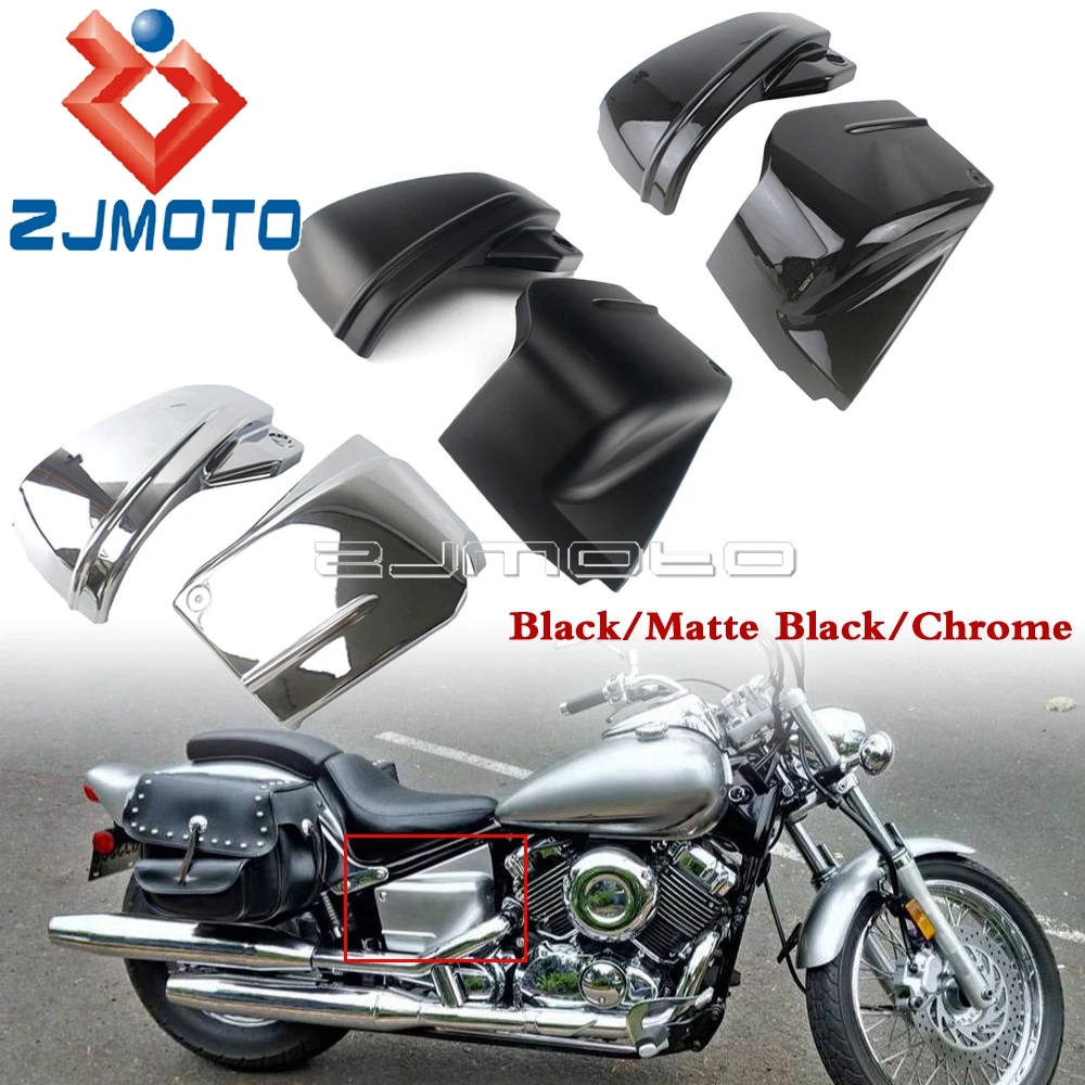 1Pair Motorcycle Battery Fairing Cover For Yamaha V-Star DragStar 650 XVS650 XVS650A Custom Classic Side Pannel Protection Cover