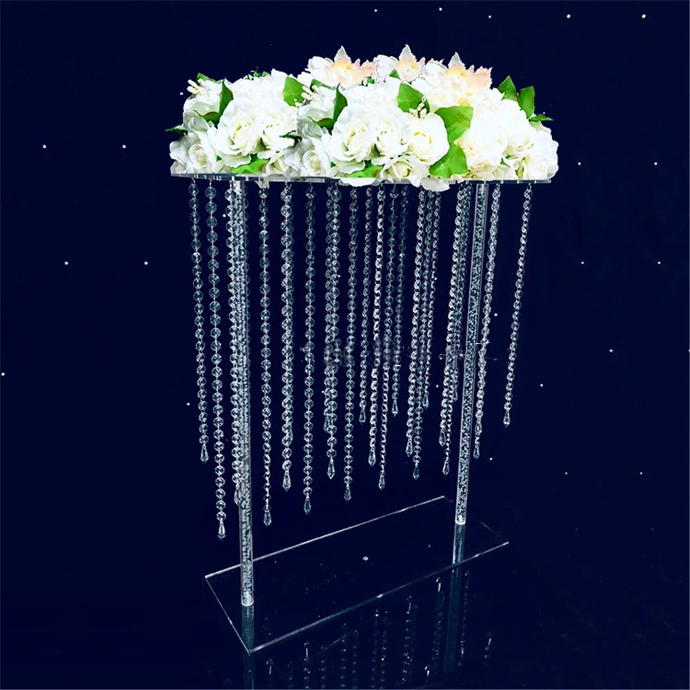 6 PCS Flower Rack Luxury Acrylic Stand Wedding Table Road Lead Luxury Centerpieces For Event Party Home Decoration