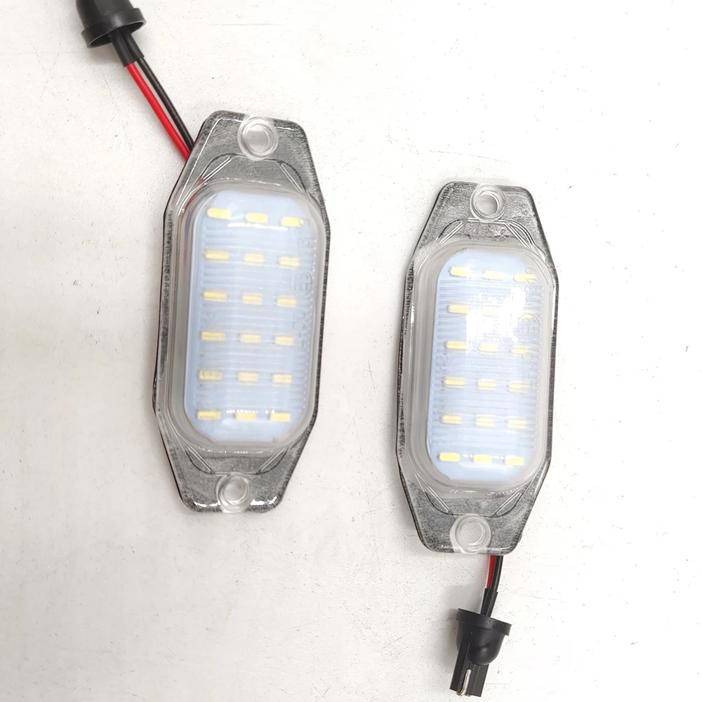 2Pcs Led License Plate Lights For Toyota Land Cruiser Fj80 91-97 Lexus LX450 96-98 Prado 10-16 Number Plate Lamp Bulb