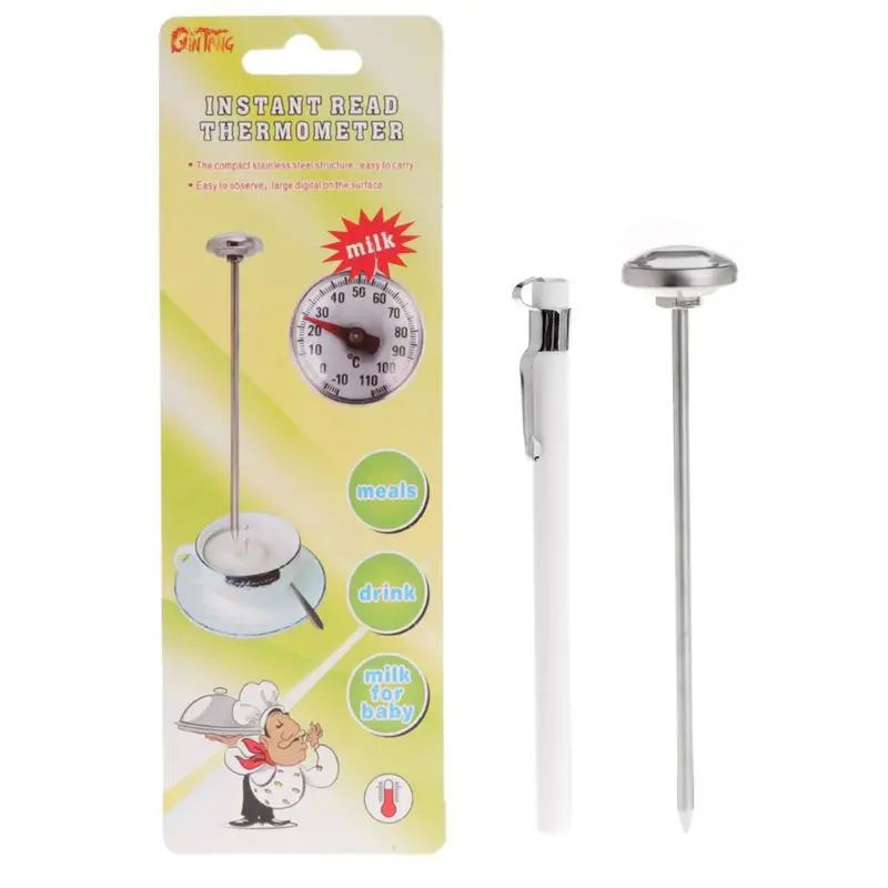 Milk Coffee BBQ Thermometer Stainless Steel Home Kitchen Probe Useful Wholesalse