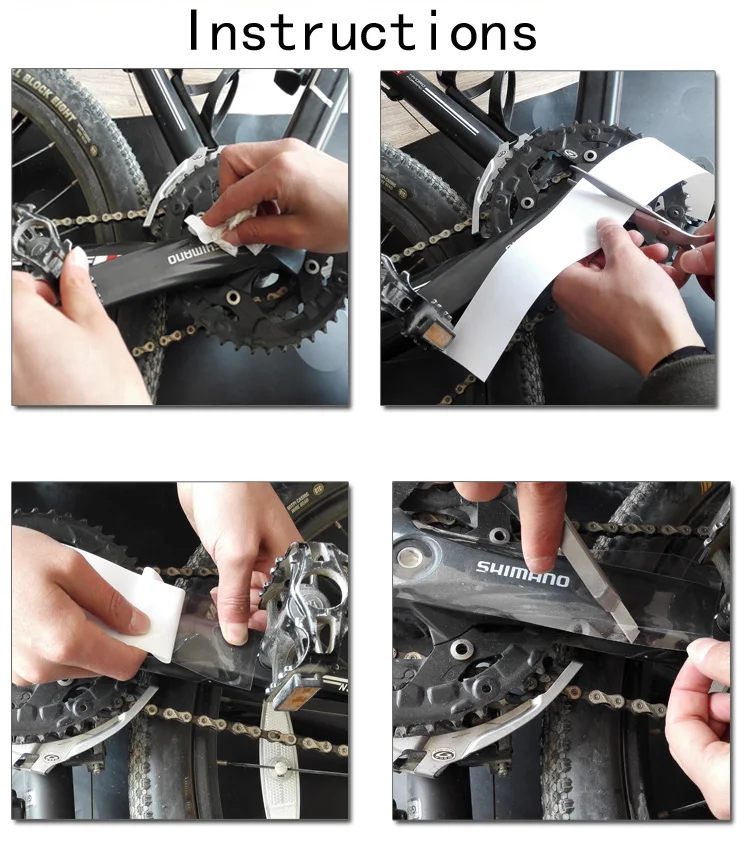 Bicycle Frame Protection Sticker bike paint protection film Crank Protector Road Bike Anti-scratch Protector stickers
