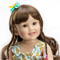 New Brown Curly Hair Wig for 22inch Reborn Dolls, Long Curly Hair for 48-55cm Silicone Reborn Baby Doll Hair Wig