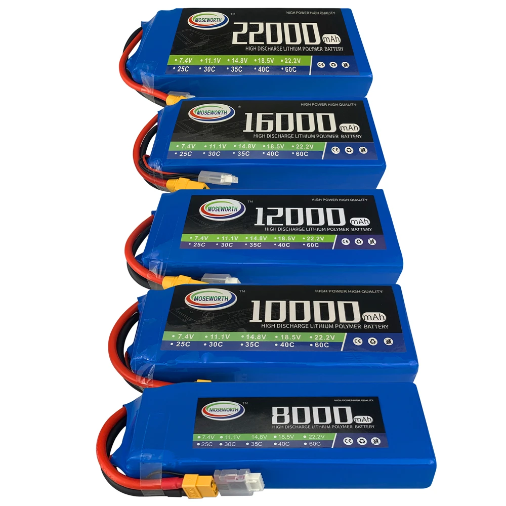 

RC LiPo Battery 3S 11.1V 16000mAh 25C 30C For RC Airplane Drone Quadrotor Tank Truck Agricultural Aircraft RC Batteries LiPo 3S