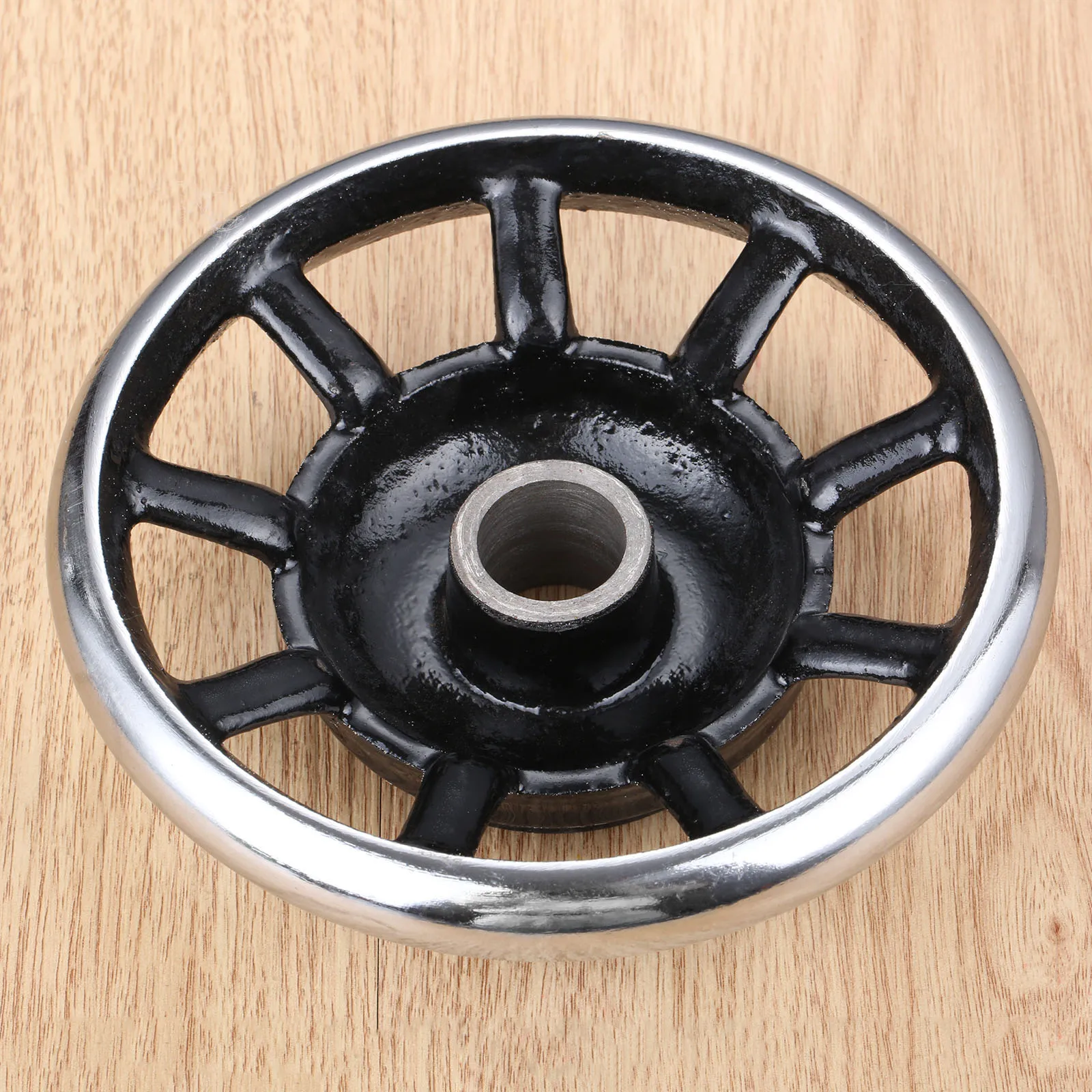 Sewing Machine Hand Wheel Old Fashion Pedal Household Replacement 20mm Shaft Metal Pulley Wheel Spoke Hand Wheel 14cm/5.51in