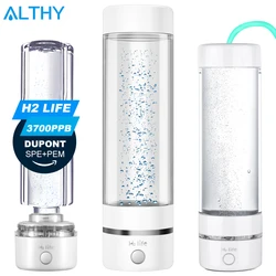 Botella geradora de agua rica en hidrógeno H2Life DuPont SPE PEM tecnología de doble cámara H2 fabricante lonizador taza de electrólisis Max 3700ppb