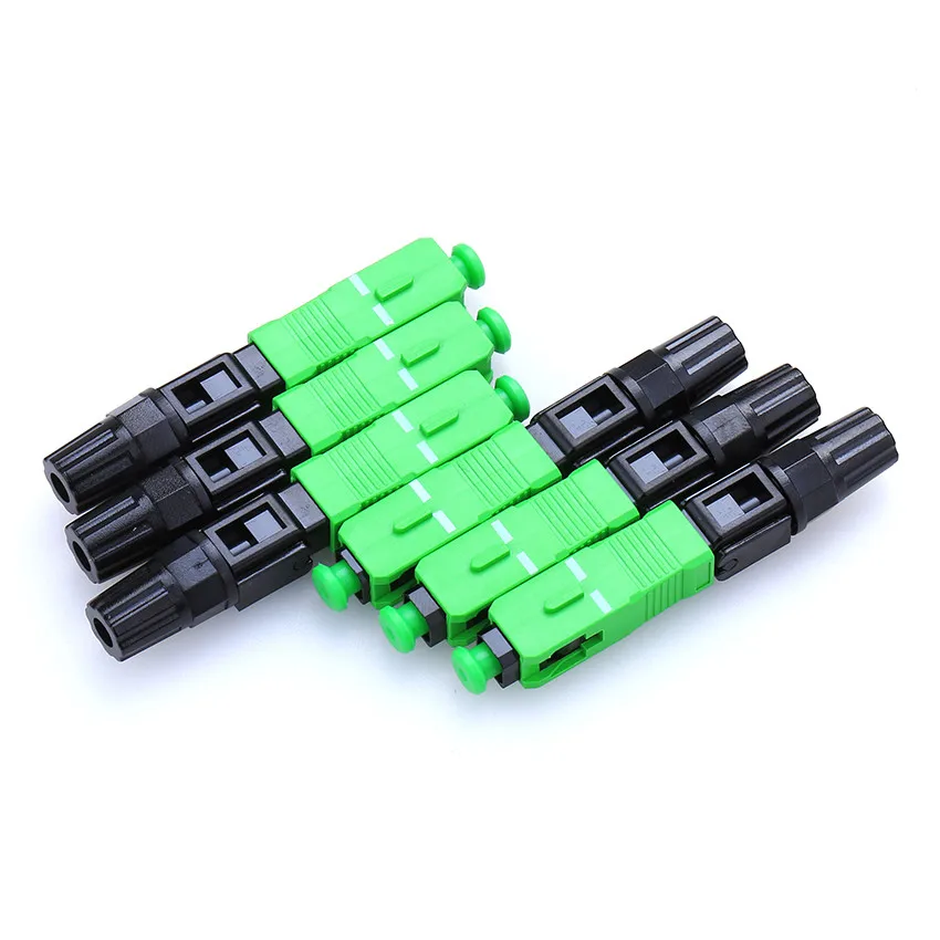 SC APC Fiber Optic Fast Connector SC FAST connector blue fibra FTTH single mode SC quick connector SC adapter Field Assembly