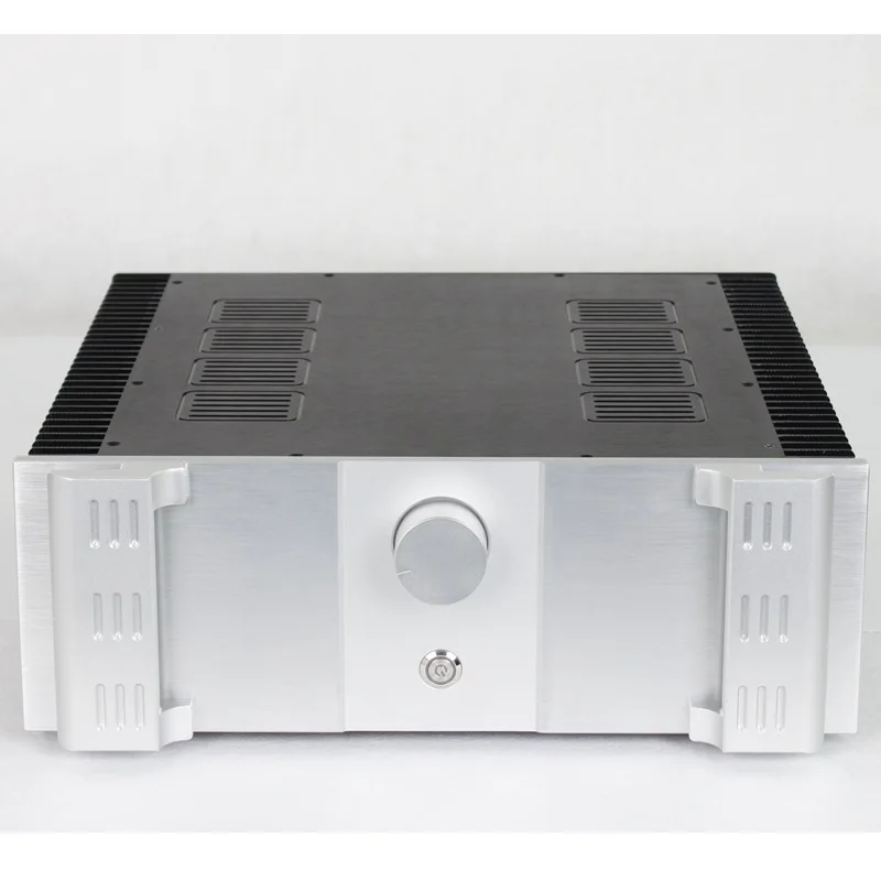 W440 H150 D410 Pure Rear Class A Anodized Aluminum Case Handle Power Amplififer Chassis DIY Silver Decoder DAC Cabinet Heatsink