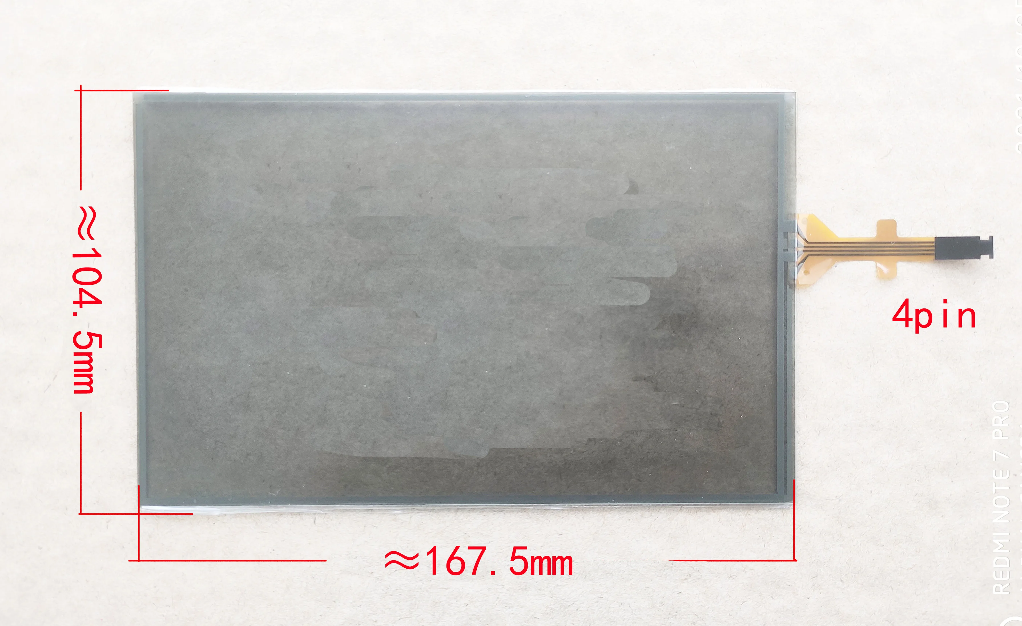 

7 Inch 7.1 Inch Touch Screen Sensor Digitizer For Car Radio Peugeot 208 2008 167.5mm*104.5mm 168*105mm 4Pin LAM070G004A GCX156AK