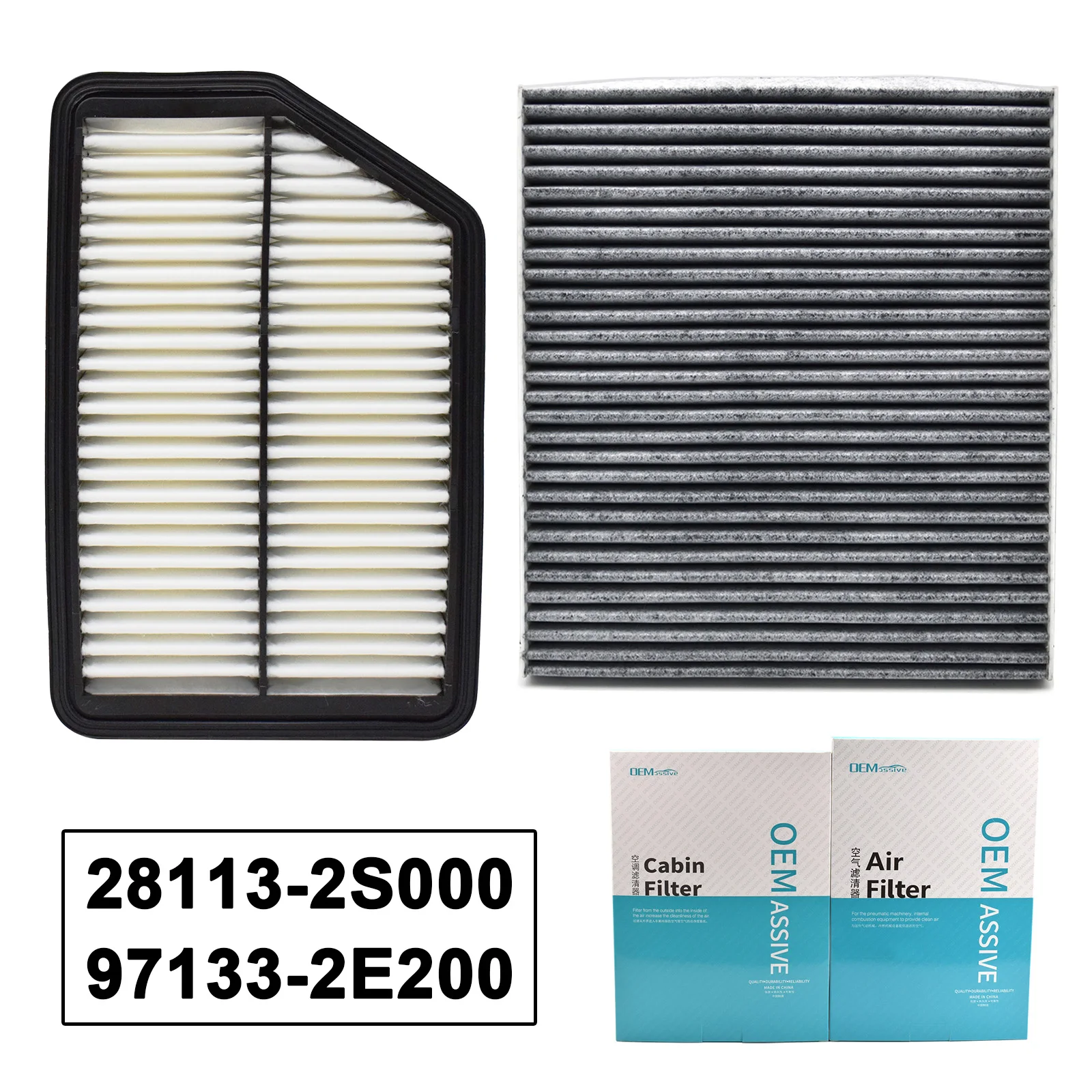 

Combo Set Engine & Cabin Pollen Air Filter 28113-2S000 97133-2E200 For Hyundai Tucson Kia Sportage 2011 2012 2013 2014 2015 2016