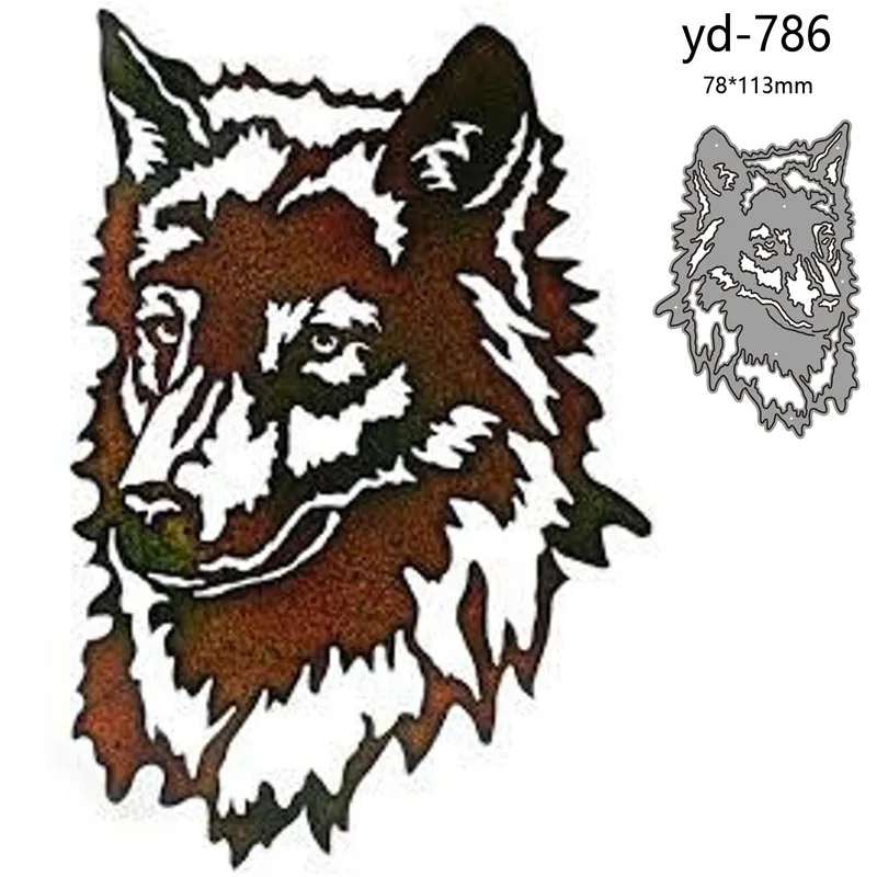 Metal cutting dies cut die mold Animal wolf decoration Scrapbook paper craft knife mould blade punch stencils