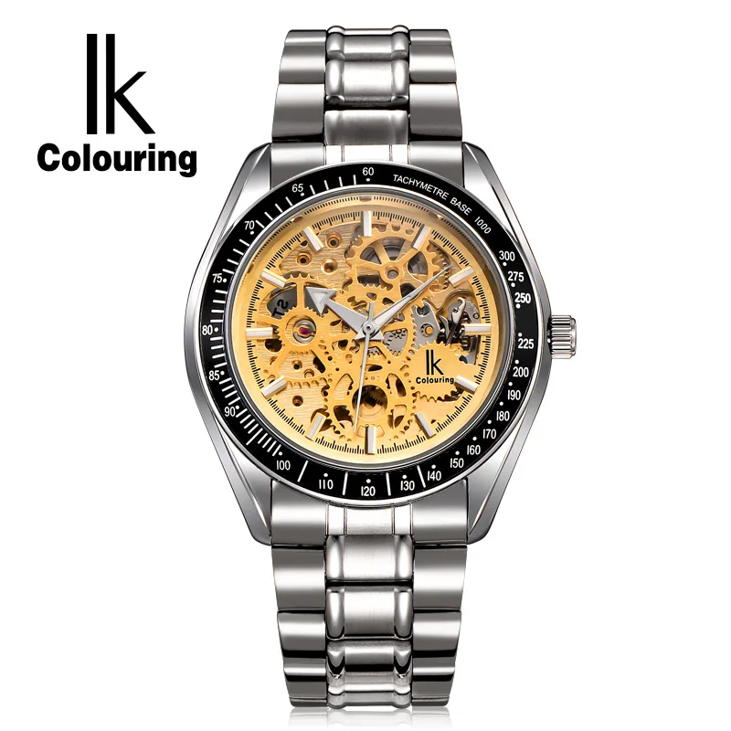 

IK Colouring Automatic Watch for Men Mechanical Wristwatches Stainless Steel Relogio Masculino Clock