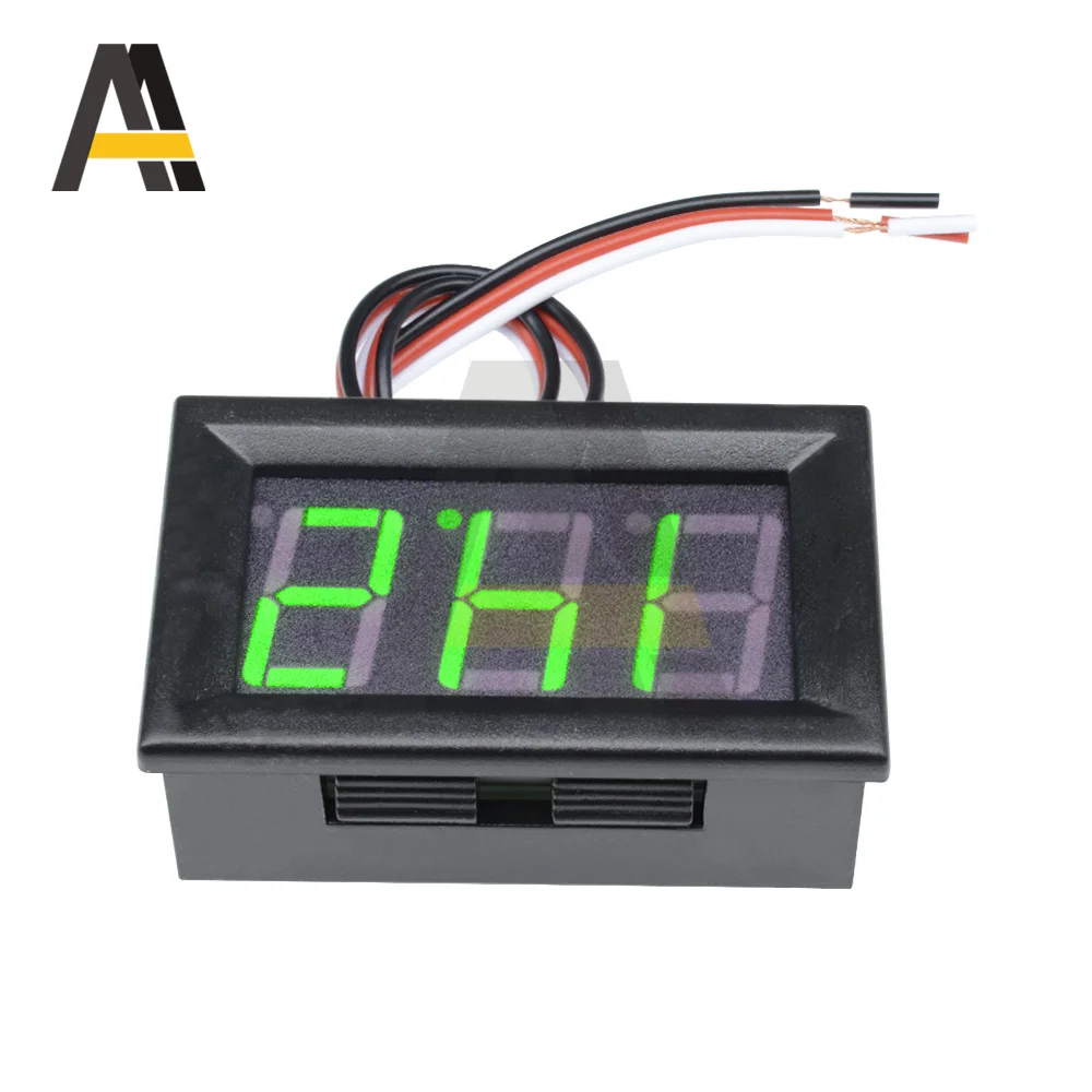 0.36/0.56 inch LED Voltmeter DC 0-30V Voltage Meter Motrocycle Car Volt Battery 3 Bit 2 /3 Wire Capacity Tester 5V 12V 24V