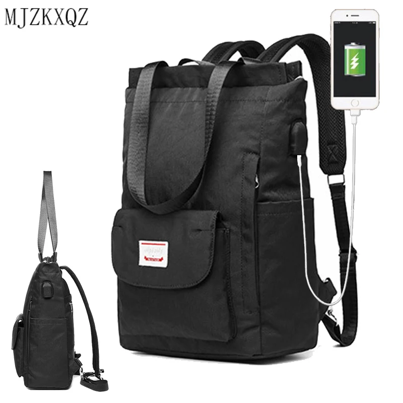 MJZKXQZ Women\'s Backpack 2023 Travel Large Backpack Handbag Schoolbag For Girls Women\'s Black Bag Female Shoulder Back Mochila