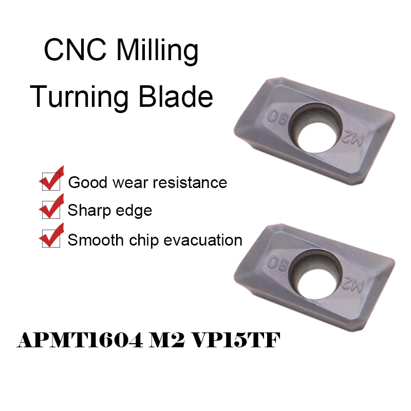フライス盤用CNCフライス工具,10個入り金属切削機apmt 1604,vp15tf
