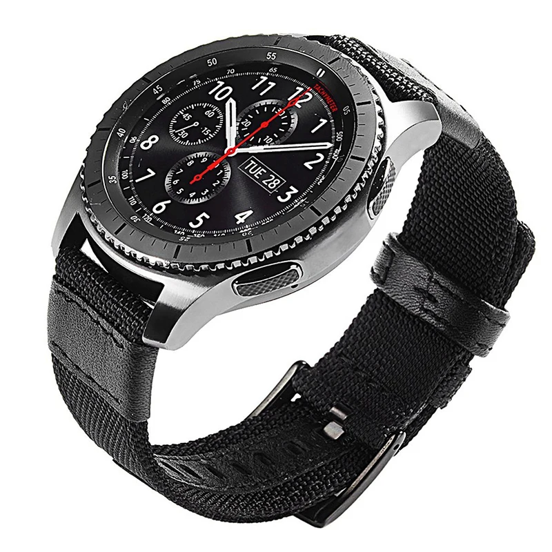 Gear S3 Bands Nylon, Maxjoy S3 Frontier Classic Band 22 mm Nylon Replacement Strap Galaxy Watch 46mm Bands Large Sport Wristband