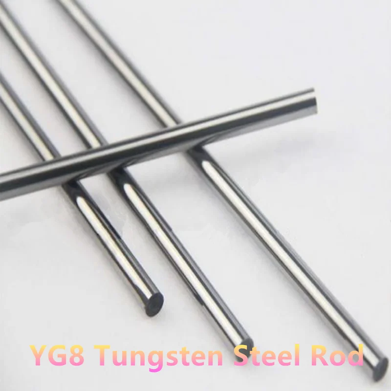 

YG8 Tungsten Steel Rod Diameter 3mm ~ 15mm Round Bars Hard Alloy Tungsten Steel Stick Wear-resistant Bar Material Customizable