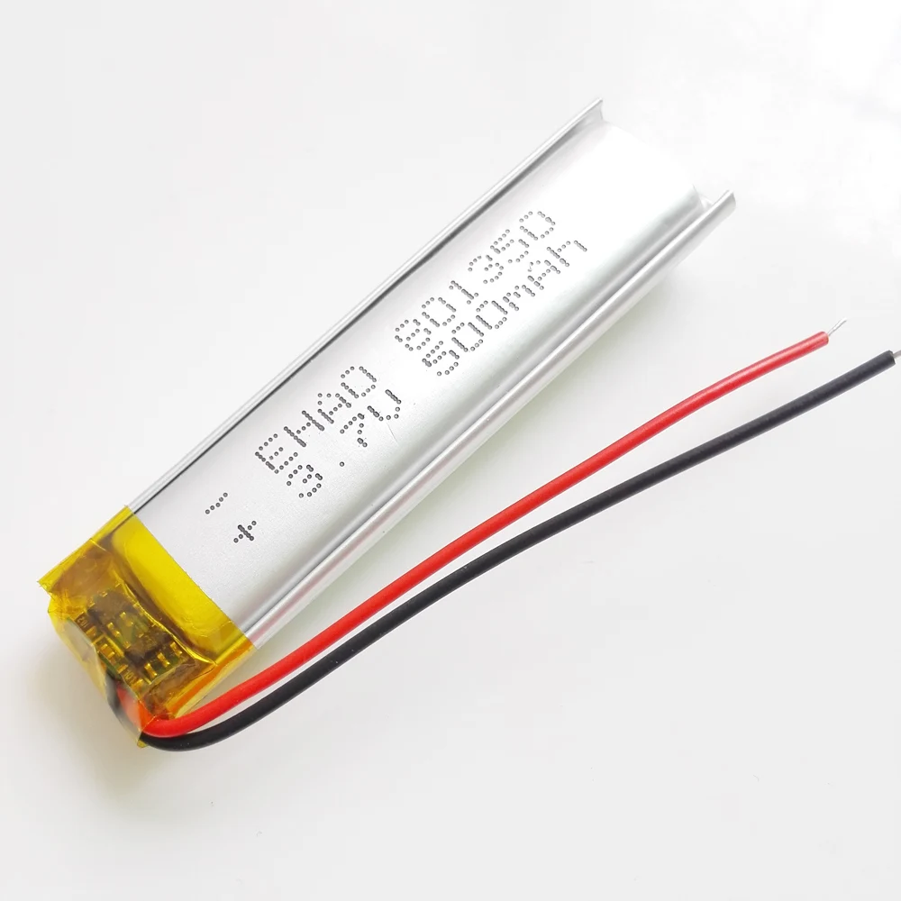 3.7V 500mAh Lithium Polymer LiPo Rechargeable Battery 801350 Cells For Mp3 Bbluetooth GPS PSP Speaker Recorder Camera Headphone