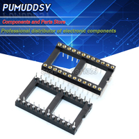 10PCS wide body DIP24 IC ROUND HOLE SOCKET 24p DIP CHIP TEST HOLDER Adaptor 24 PIN dip-24 DIP 24PIN CONNECTOR