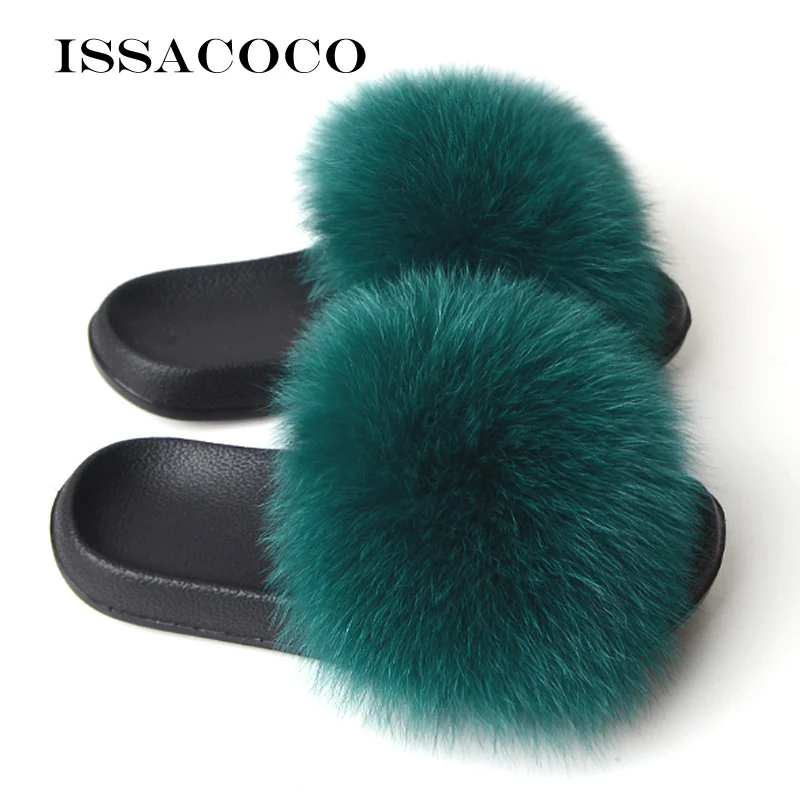 Women's Shoes Fluffy Furry Fur Slippers Sandals Slides Home House Slippers Fur Slides For Women Flip With Fur Shoes For Summer