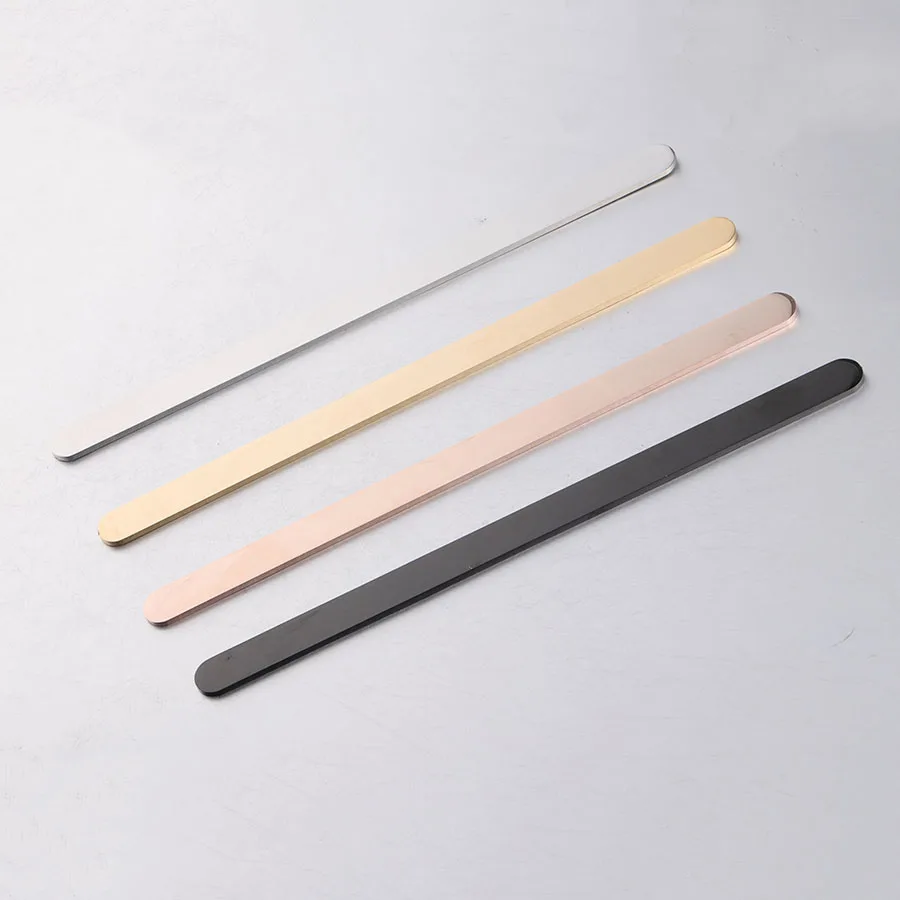 Fnixtar 10Pcs Width 3/6/9mm 160mm Length DIY C Open Cuff Bangle Material Mirror Polishe Stainless Steel Rectangle Blank Strips