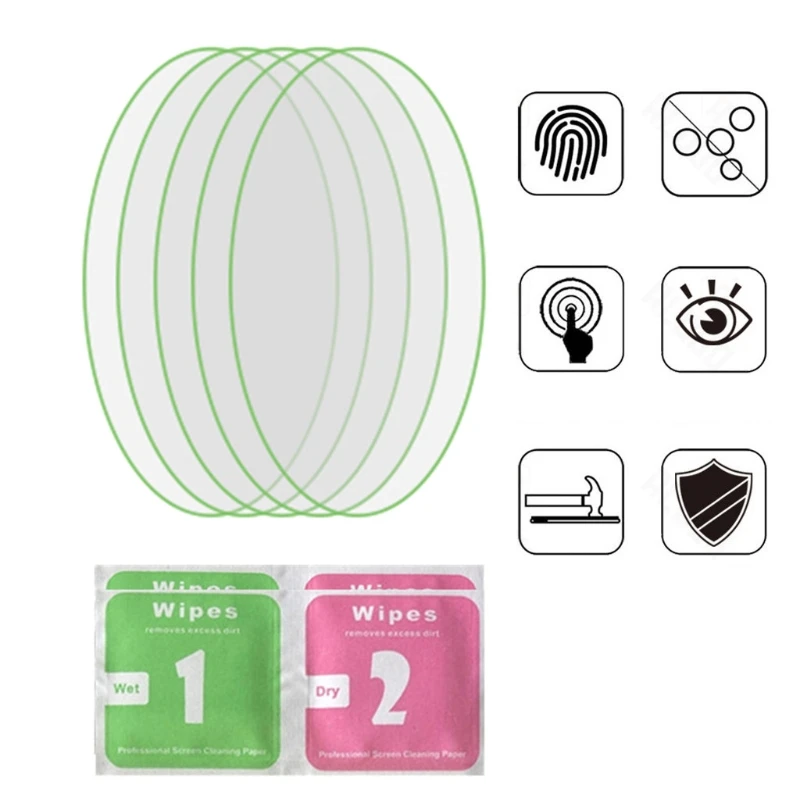 5/10Pcs ป้องกันฟิล์มสำหรับ AirTags Tracker หน้าจอสร้อยข้อมือสมาร์ทอุปกรณ์เสริมไม่รวมแก้ว