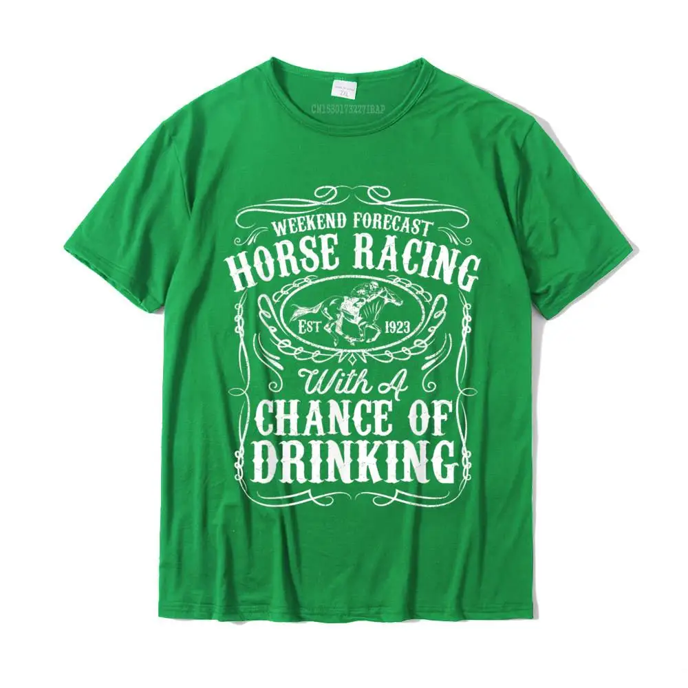 Forecast Horse Racing Chance of Drinking Derby T-Shirt Cotton Fitness Tight Tops T Shirt High Quality Men T Shirts Family