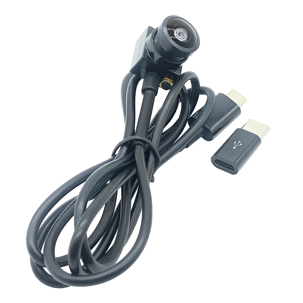Módulo de cámara USB de alta velocidad, 2MP, Full HD, Fsheye, gran angular, 30FPS, 1080P, Mini cámara web CCTV, interfaz Android tipo C, compatible con Audio