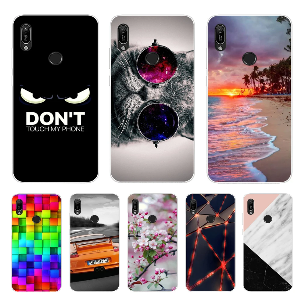 for Huawei y6 2019 Case Huawei Y6 2019 Silicone  Cover Soft Phone case For Huawei Y6 2019 MRD-LX1 MRD-LX1F Y 6 pro Y6Prime Case