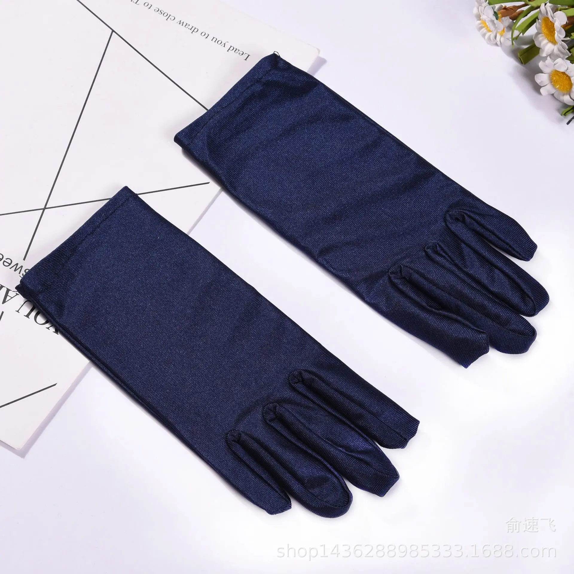 New Sheryl High Stretch Spandex Thin Gloves Ladies Riding Gloves Summer Etiquette Gloves Sunscreen Jewelry