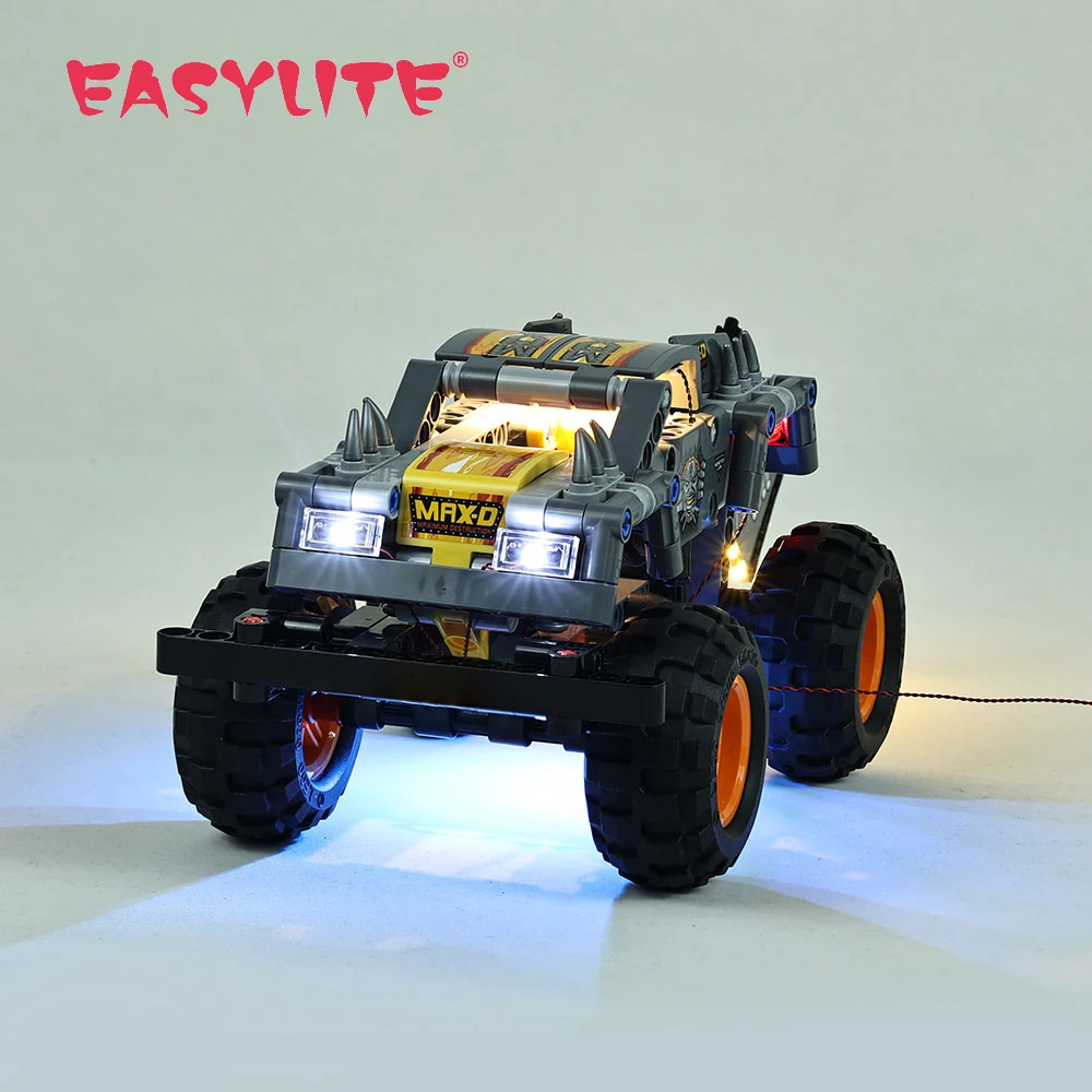 EASYLITE LED Light Set For 42119 Monster Truck Jam Max-D Car Building Blocks Only Lighting Kit Not Include Model