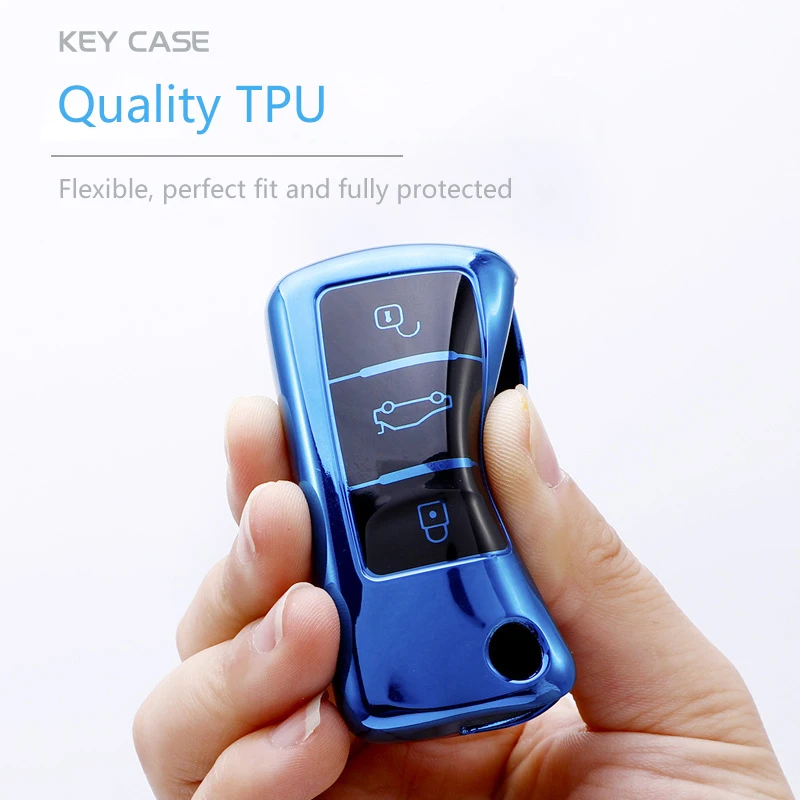 Car Key Case Car Key Full Cover Protection Shell Bag for VW Volkswagen Polo Tiguan Passat b8 Golf 4 5 6 MK4 Jetta Lavida Skoda