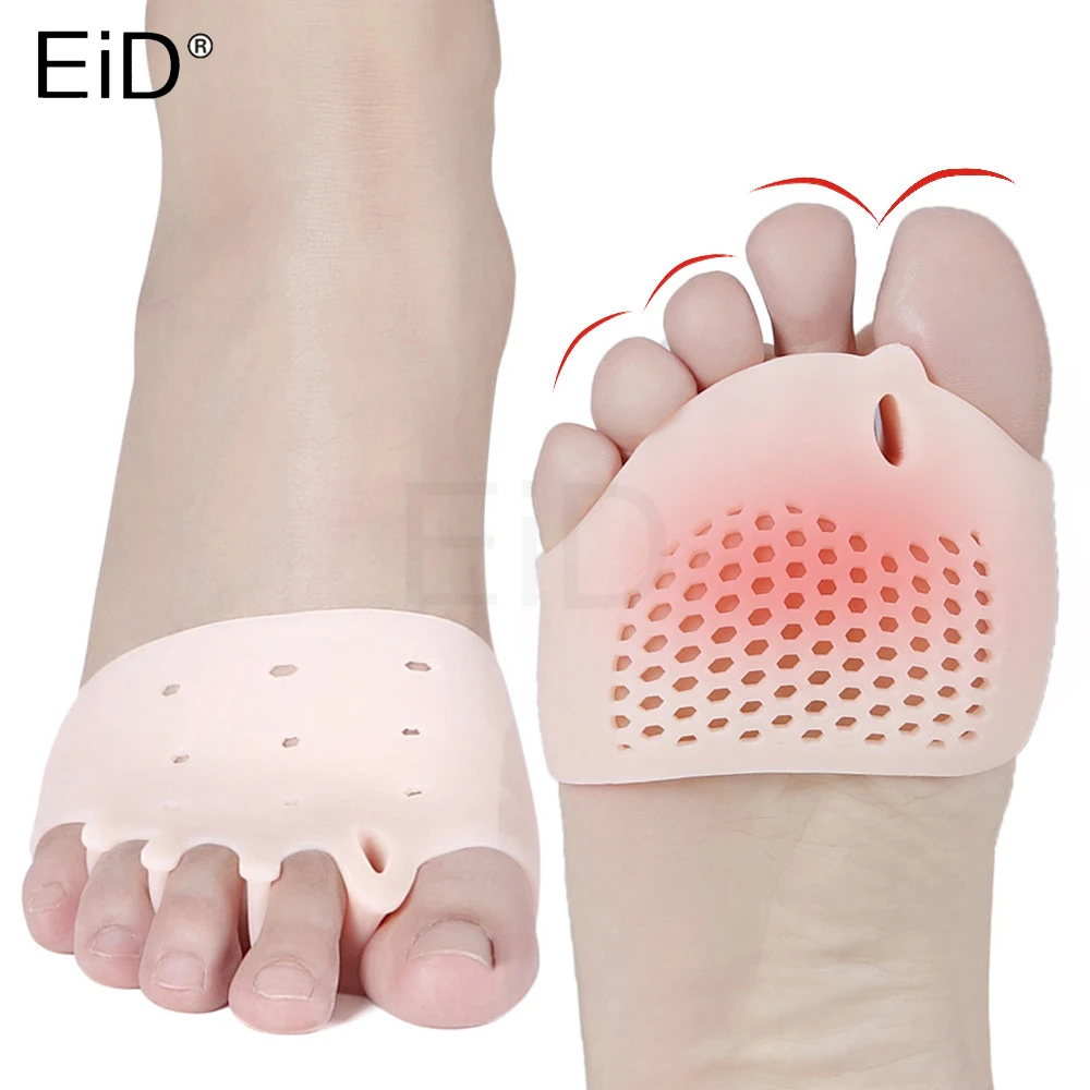 Insoles Silicone Gel Toe Separator Orthosis Correction All Toe Big Bone Anti-slip Shoes Pads Half Yard Pad Inserts for man women