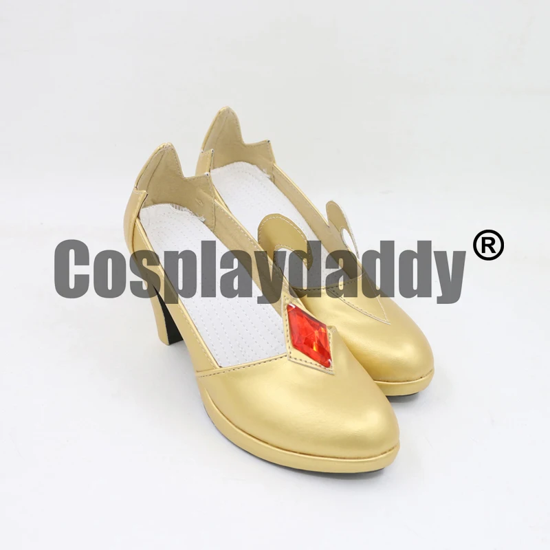 Genshin Impact Mondstadt Hexenzirkel Astral Reflection Mona Megistus Cosplay Gold Pumps Heels Shoes C006