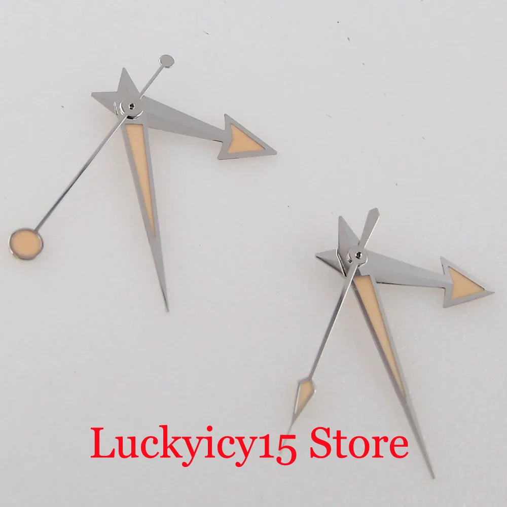 Watch Modify Parts Green Lume Sliver Edge Orange Watch Hand Fit NH35A NH36A 7S26 4R35 4R36 MIYOTA 8215 821A ST1612 ETA2824 2836