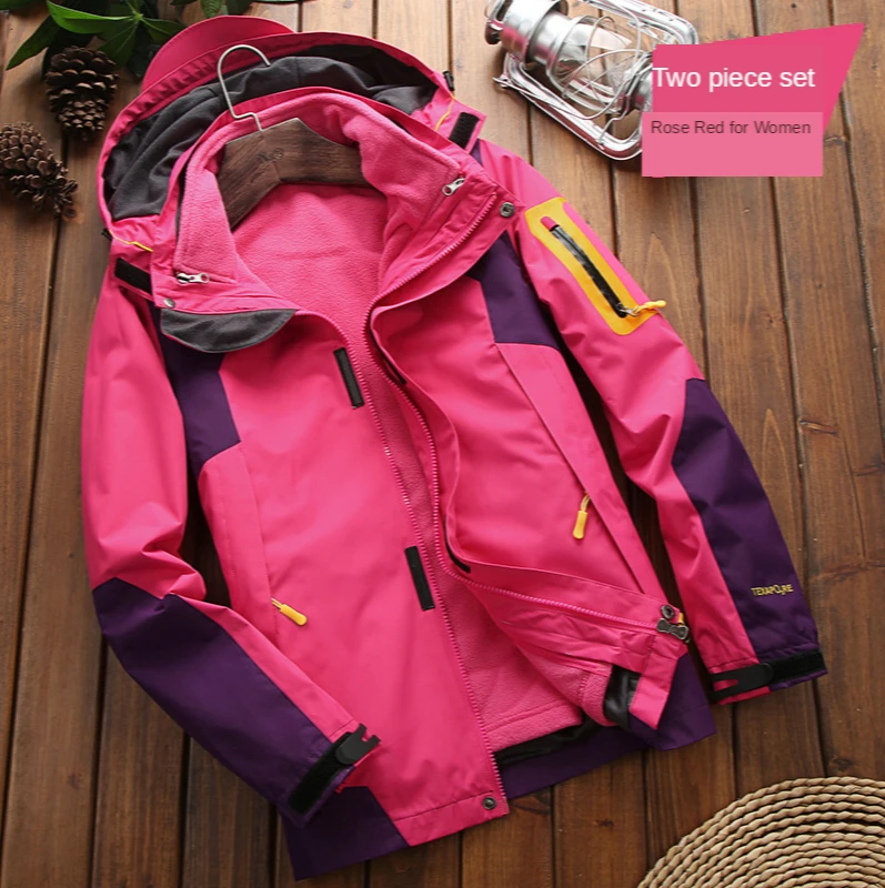 Jacket two-piece removable outdoor jacket waterproof jacket ski hiking waterproof and windproof