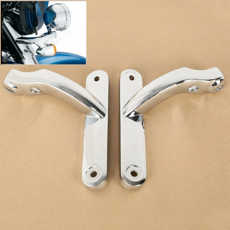 

Black Chrome Auxiliary Lighting Brackets For Harley Trike FLHXXX CVO Street Glide Special FLHXS FLHX FLHXSE3/2 Frame Parts