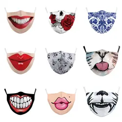 Mascarilla Funny Joker Printing Mouth Masks Unisex Mask Breathable Outdoor Windproof Mouth Cover Face Mouth Caps Maske Masque