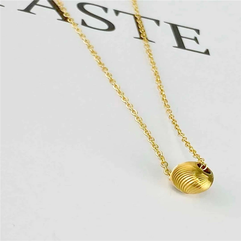 2021 new items and titanium steel INS wild small people cat eyes tranquil pendant chain bone chain wholesale gift