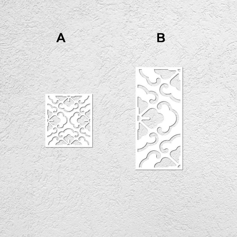 40cm - 80cm Stencil For Wall Decor Large Paint Furniture Template Niche Tiles Fence Shade Door Painting Damask Flower S121