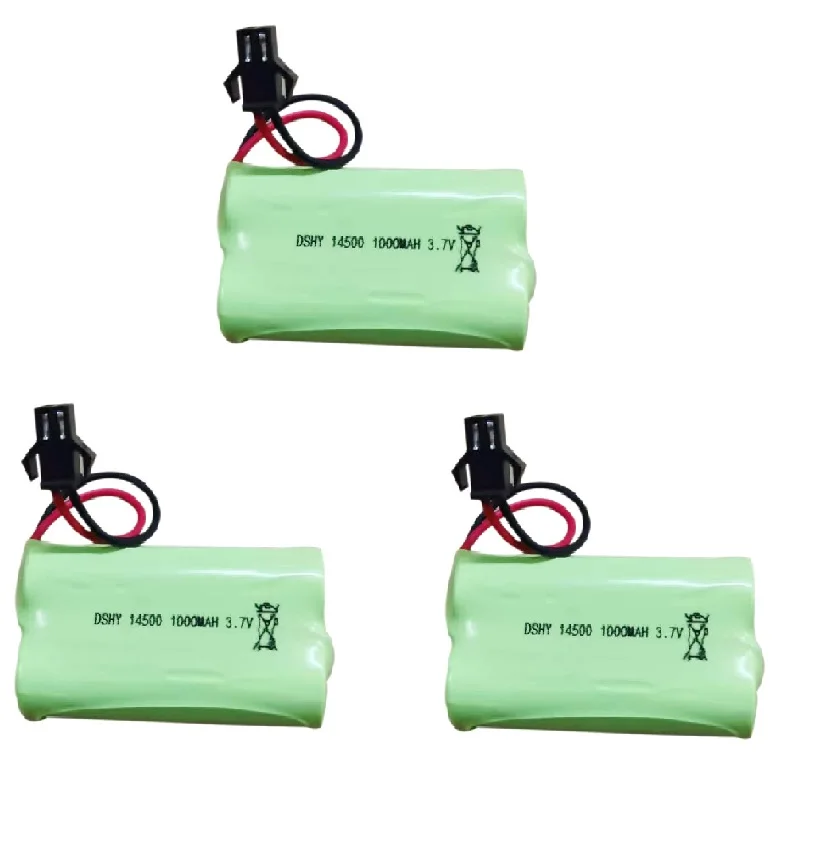 3.7V 1000mAh 14500 akumulator litowo-jonowy na zabawki zdalnie sterowane samochody zbiornik Robot elektryczny gun3.7V akumulator o dużej pojemności bateria litowa