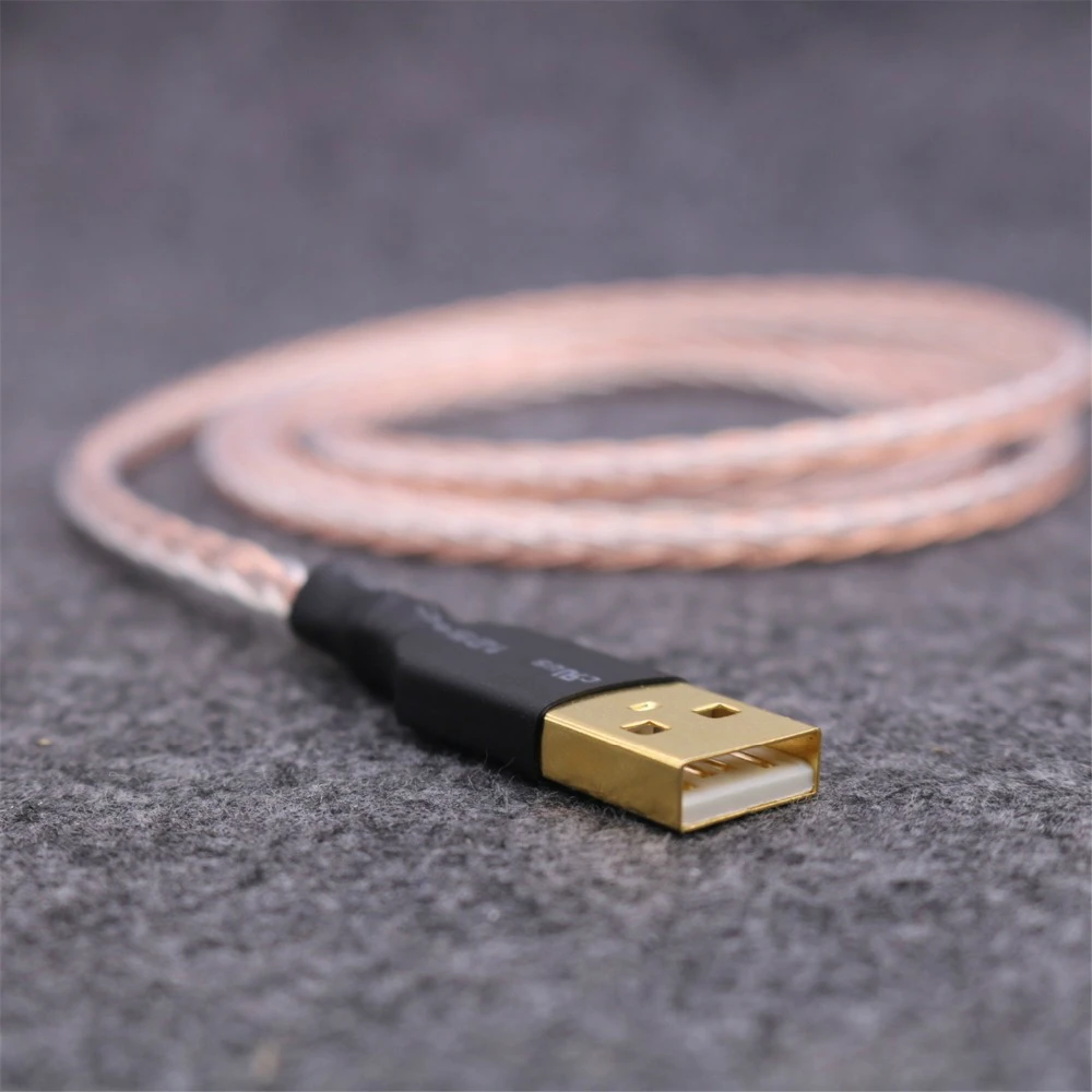 

HiFi DIY OCC 7N Серебристый OFC медный проводник USB A-B аудио цифровой кабель