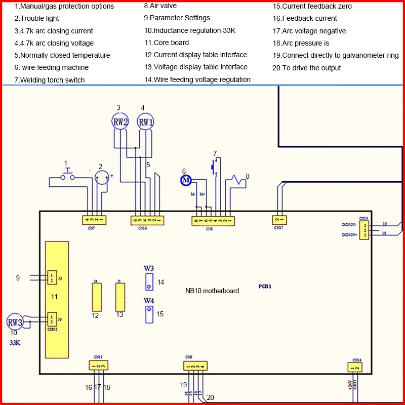 Inverter Gas Shielded Welding Machine Circuit Board Accessories NB10D Control Circuit Board NBC/MIG-200 Motherboard